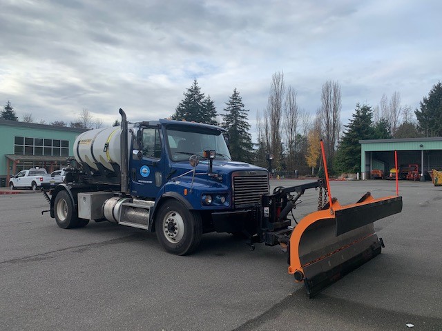 Salt Brine Truck with Snow Plow